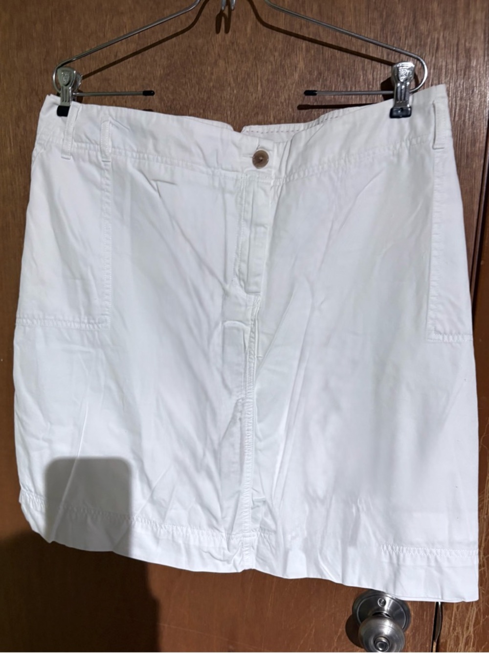 Lands' End White Cotton Garment skort. Size 26w